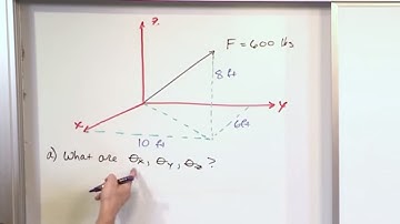 Lesson 18 - Cartesian Vectors In 3D, Part 5 (Engineering Mechanics Statics)