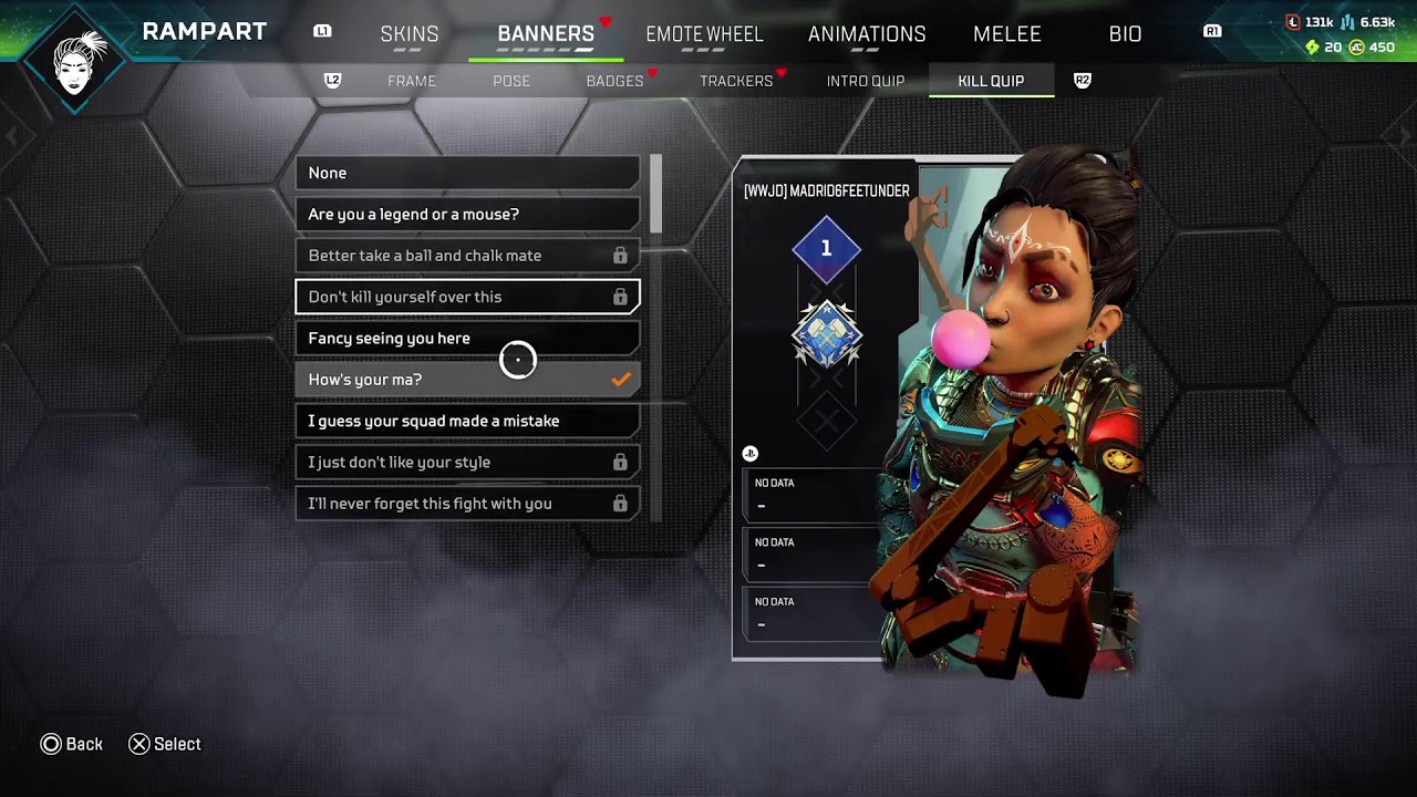 Romans 10:9 ps5 Apex Legends rampart