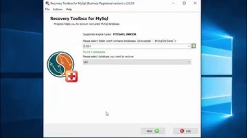 Recovery Toolbox for MySQL Manual