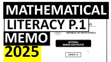 MEMO 2025 MATHEMATICAL LITERACY P.1 GRADE 12 FINAL EXAM (THUNDEREDUC) GRADE 12 MATHEMATICAL LITERACY