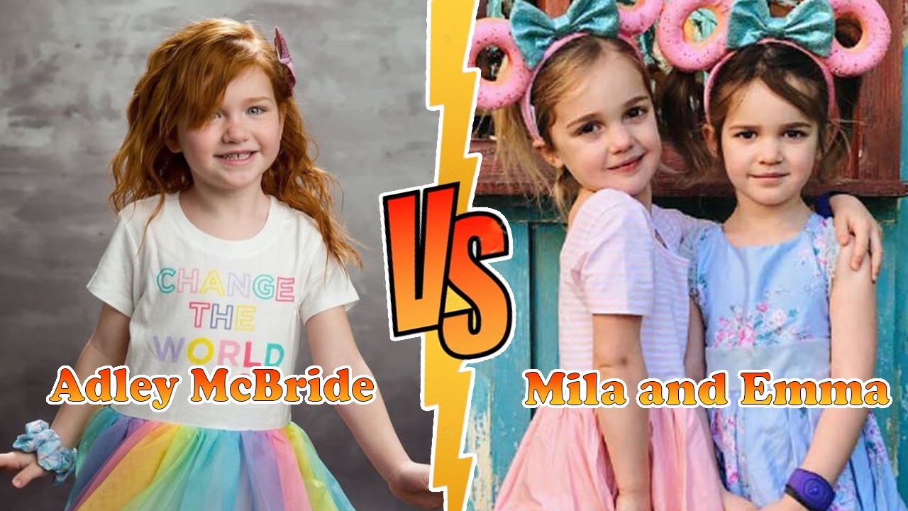 Adley McBride VS Mila And Emma Stauffer Transformation 👑 New Stars From