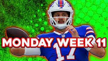 NFL DraftKings Picks + FanDuel NFL Week 11 Monday Night Football MNF Showdown!