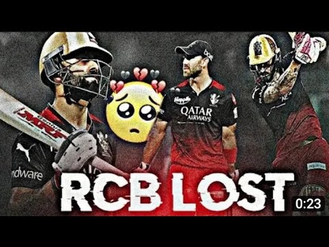 Rcb🥺Sad💔 WhatsApp status😭| Rcb vs DC | Rcb sad status | Viratkohli ...