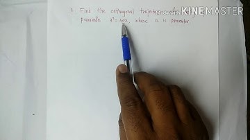 Applications of Differential Equations of First order & First Degree: Orthogonal Trajectories