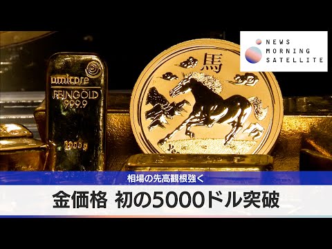 金価格 初の5000ドル突破　相場の先高観根強く【モーサテ】