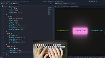 ASMR Programming - Glowing Buttons Animation with CSS -New video with better sound- No Talking