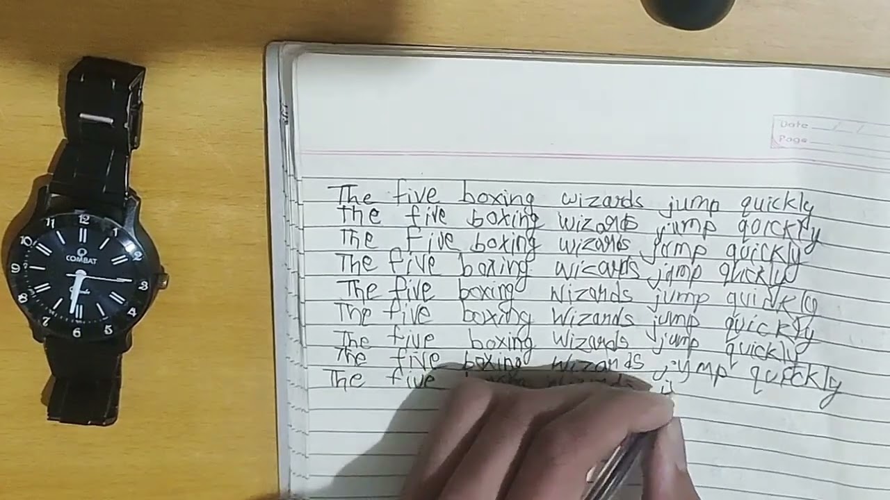 Writing with my Left Hand TIME LAPSE