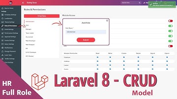 Full code CRUD Role Name in Laravel 8 | HR System Management