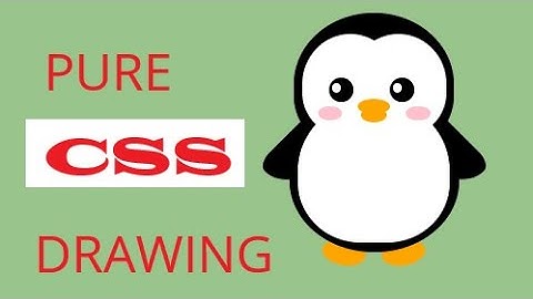 Pure css drawing, penguin drawing using HTML & CSS ! css shape