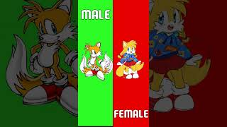 Sonic Characters Gender Swap #Shorts ❤️