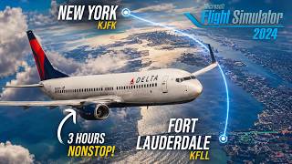MSFS2024 | PMDG B737-800 | *NEW* MK Studios Fort Lauderdale (KFLL) | New York to Fort Lauderdale