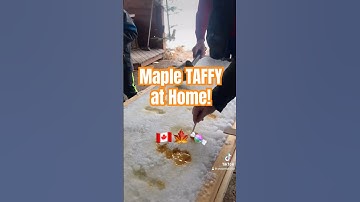 It snowed in Vancouver so we made ourselves some Maple Taffy! #vancouver #mapletaffy  #canadian