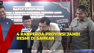 4 RANPERDA PROVINSI JAMBI RESMI DI SAHKAN