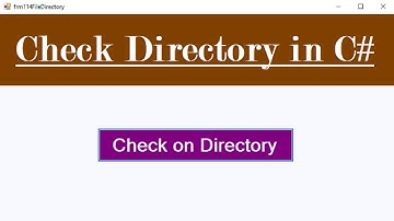 How to search on directory in C#