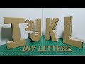 DIY 3D LETTERS | I to L | RECYCLED CARDBOARDS | EASY FOR BEGINNERS