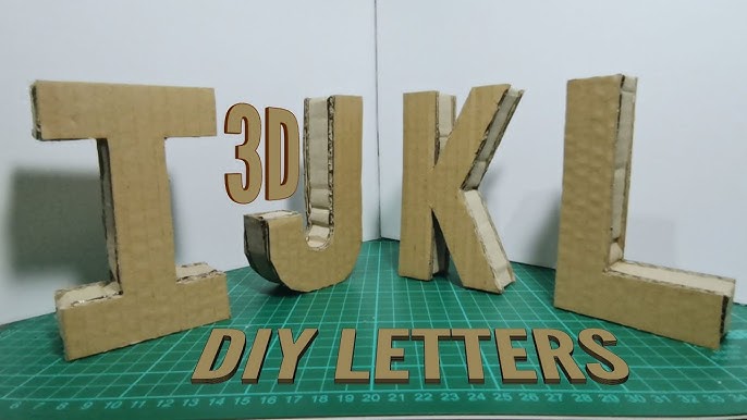 DIY Cardboard Letters  Easiest Method to make 3D Letters
