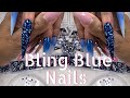 PRACTICE WITH ME | 🦋BLUE STILETTO BLING NAILS 🦋  | PHILLY NAIL TECH