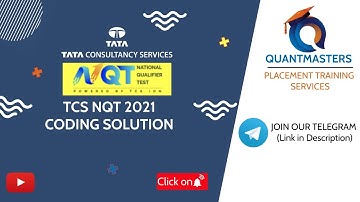 TCS NQT 2020  Coding Solutions | TCS NQT Programing Logic | TCS NQT 2021