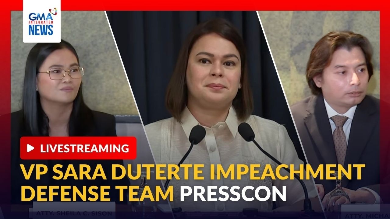 LIVE - VP Sara Duterte impeachment defense team presscon - Replay | GMA ...