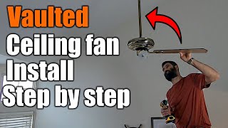 Vaulted Ceiling Fan Install | 4 Foot Down Rod | THE HANDYMAN |