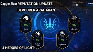 Epic Seven - Dagger Sicar Reputation - Devourer Arahakan with 4 Light Heroes