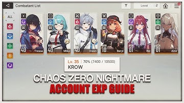 Chaos Zero Nightmare: Best Ways To Get Account EXP (Beginner