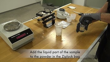 Sample preparation in Mylar pouch for I-Cal HPC calorimeters