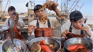 Chinese people eating - Street food - &quot;Sailors catch seafood and process it into special dishes&quot; #34