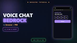 Voice Chat for Bedrock — Just a Browser, No App — NovaSync
