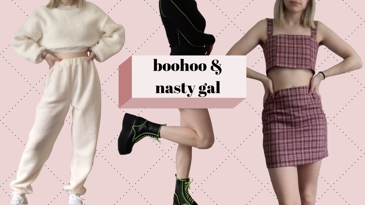 boohoo & nasty gal haul/review - YouTube