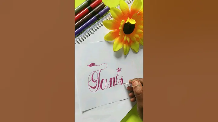 "Tanisha" Name calligraphy handwriting| whatsapp status 💕| #shorts #youtubeshorts #ytshorts #art