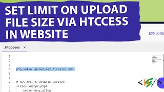How to Set Limit on Upload File Size via Htaccess in Website