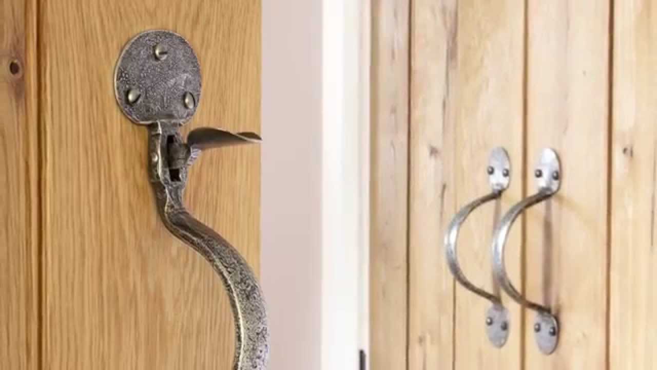 Hand Forged T Hinges And Suffolk Thumb Latch Set Beeswaxed