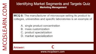 Market Segmentation MCQ Question Answer | Market Segmentation Notes PDF | Class 12–9 Ch 12 MCQ | App