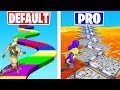 PRO vs DEFAULT Deathrun CHALLENGE! (Fortnite Creative Gamemode)