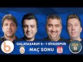 Galatasaray 61 sivasspor ma sonu  bar zbey mit zat evren turhan ve oktay dereliolu