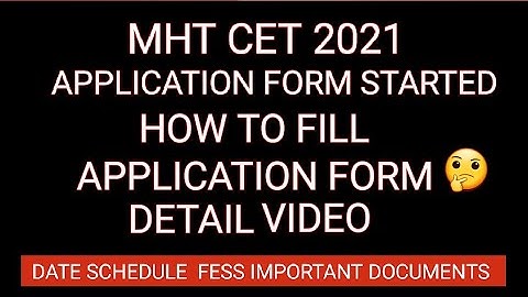 MHT-CET 2021 Application Form Started| How to fill form | Latest news | College Guru