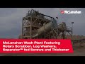 Mclanahan wash plant featuring rotary scrubber log washers separator fed screws and thickener