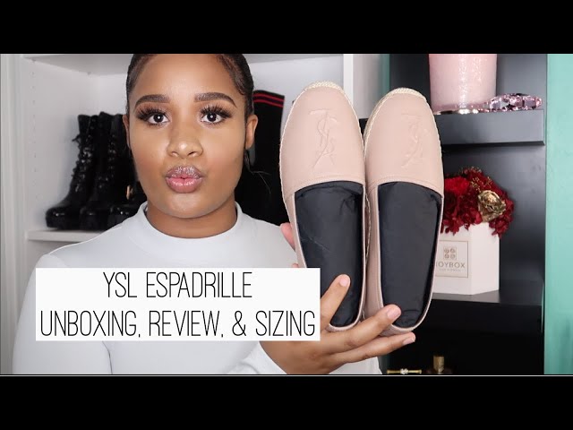 REVIEW & UNBOXING : YSL LEATHER ESPADRILLES 