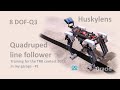 8DOF-Q-3 - Quadruped line follower with Huskylens. Training for TRR contest 2022 - In my garage - #1