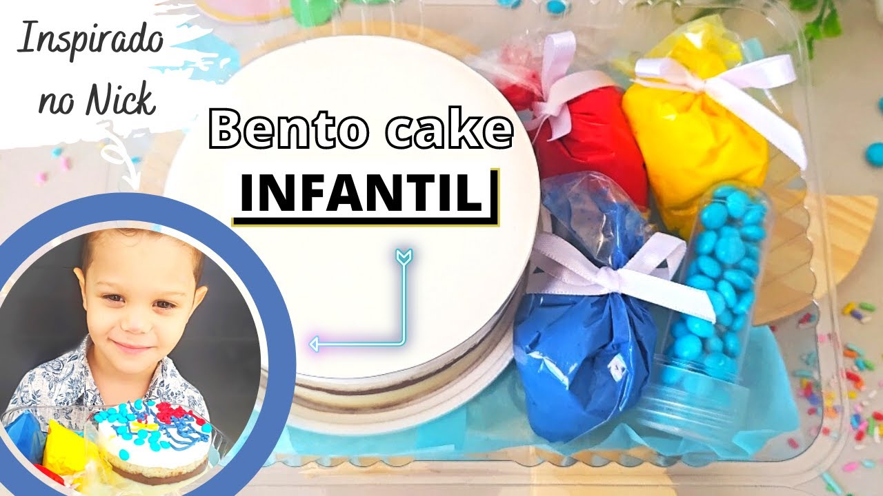 FIZ UM BENTO CAKE INFANTIL PARA O MEU FILHO ! INSPIRAÇÃO PARA O DIA DAS ...