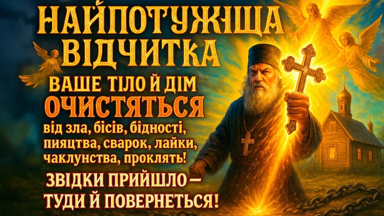 🗝️ПОТУЖНА ВІДЧИТКА ВІД УСЯКОГО ЗЛА,ЧАКЛУНСТВА,ПРОКЛЯТЬ І ПІДСТУПІВ ДИЯВОЛА—ОЧИСТІТЬ ДУШУ І ДІМ ЗАРАЗ