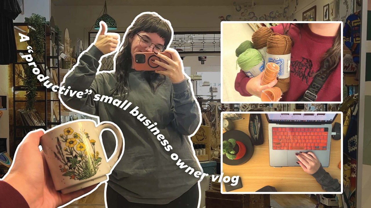a “productive” small business owner vlog | Artist Day In The Life - YouTube