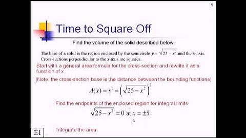 Volume - Cross-Sections: Lesson