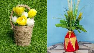 2 DIY Easy Small Flower Pot Making | Flower Vase Making Ideas |
