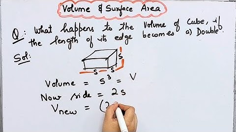 What happens to the volume of Cube if lenght of edge is double & half  I