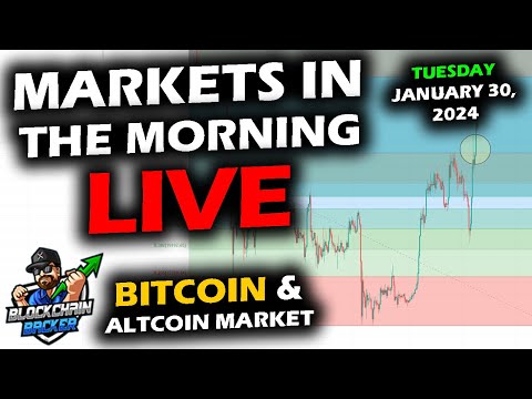 MARKETS in the MORNING, 1/30/2024, Bitcoin $43,300, FED RATE TOMORROW, Altcoins Mix, DXY 103