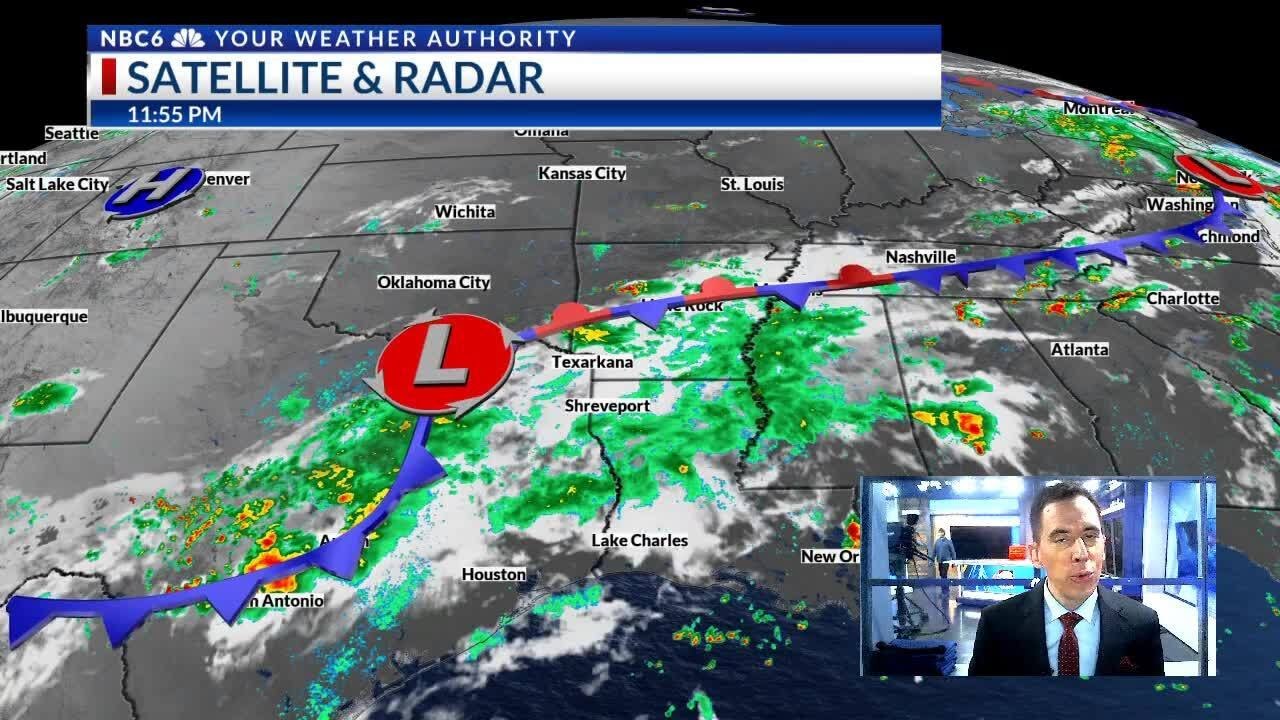 Rain and cooler temperatures continue on Tuesday - YouTube