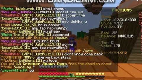 OPENING OBY KEY IN herobrine.org factions OP Luck
