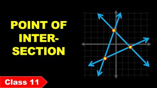 How to find Point of INTERSECTION of Two Lines 🔴 Straight Lines - 11 🔴 Class 11